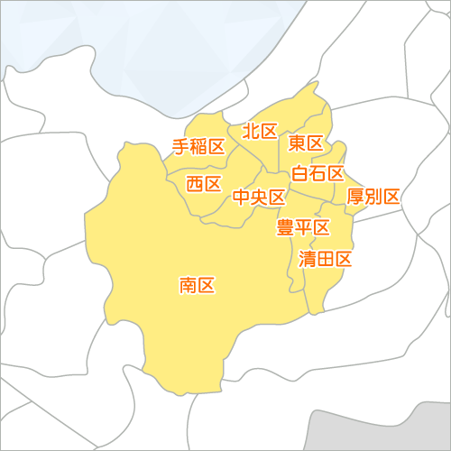 札幌市の地図